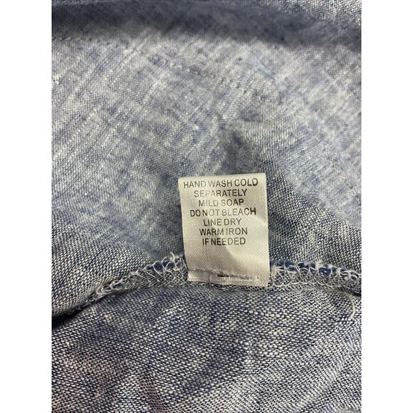 NEW For Cynthia Tunic top roll tab pocket tunic top size M Chambray lagenlook - Picture 11 of 12